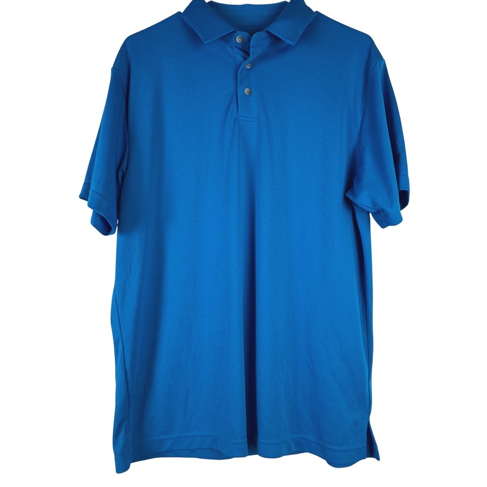 Pro Tour Polo Shirt Men Medium Blue Short Sleeve Golf Activewear Sporty Athletic